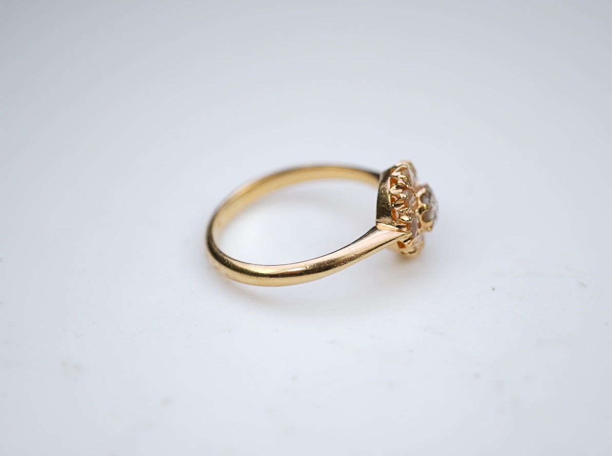 A diamond ring, late 19th century